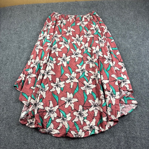 O’NEILL Women’s Kalani Midi Skirt Rusty Rose Floral Print size: Small - Picture 2 of 8